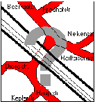 Grafik der Stra&szlig;enunterf&uuml;hrung mit Fragezeichen