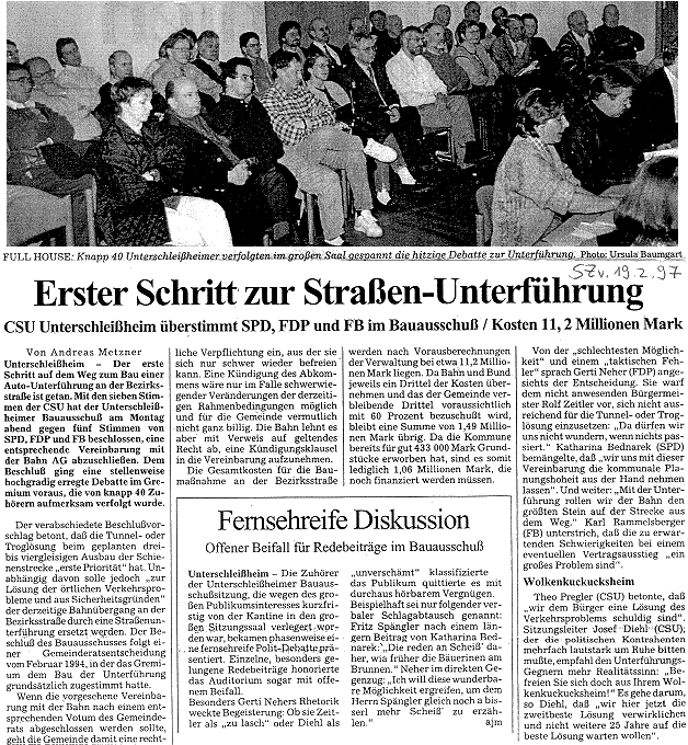 Artikel aus SZ vom 19.2.97